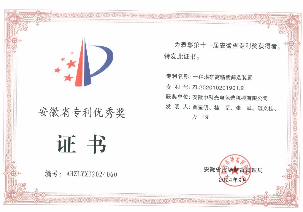 977-安徽省專利優秀獎